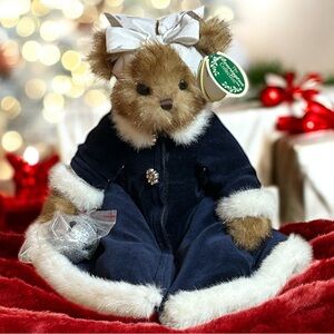 NWT Bearington Collection Bear Sandra Christmas Plush 14” Retired LTD Edition
